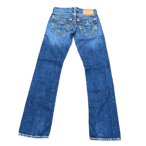 True Religion Jeans Size 29 RICKY Relaxed Straight Blue - Picture 3 of 10